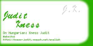 judit kness business card
